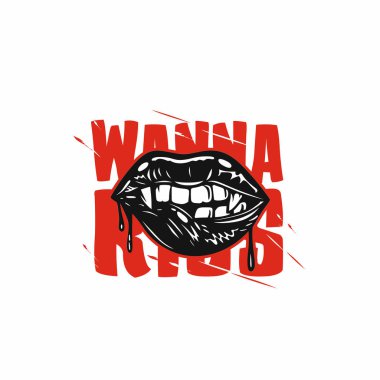 Güzel kadınsı dudaklar illüstrasyon vektör.