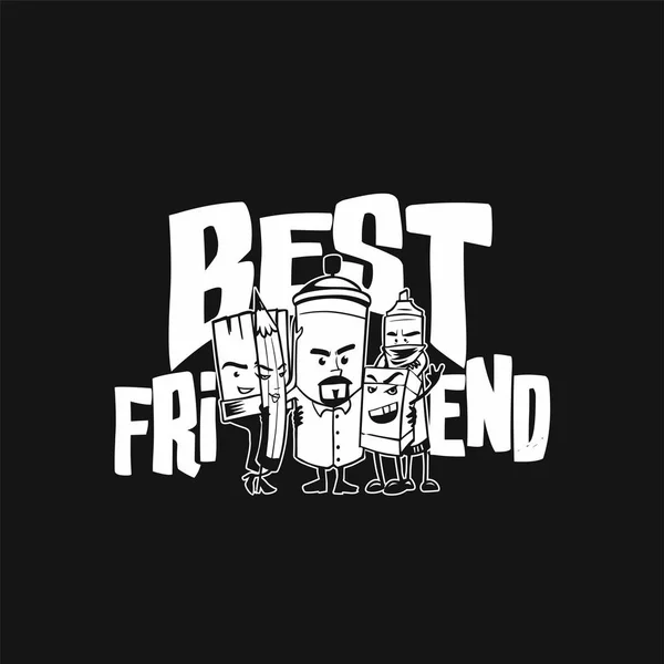 Illustration of best friends. — Stock Vector