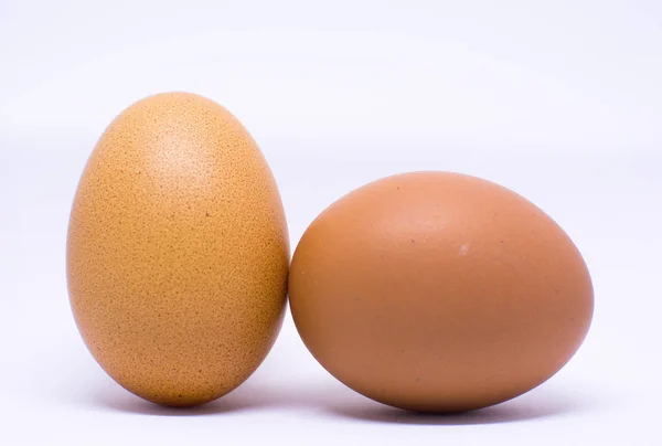 Two eggs isolated on white background — Stock Photo, Image