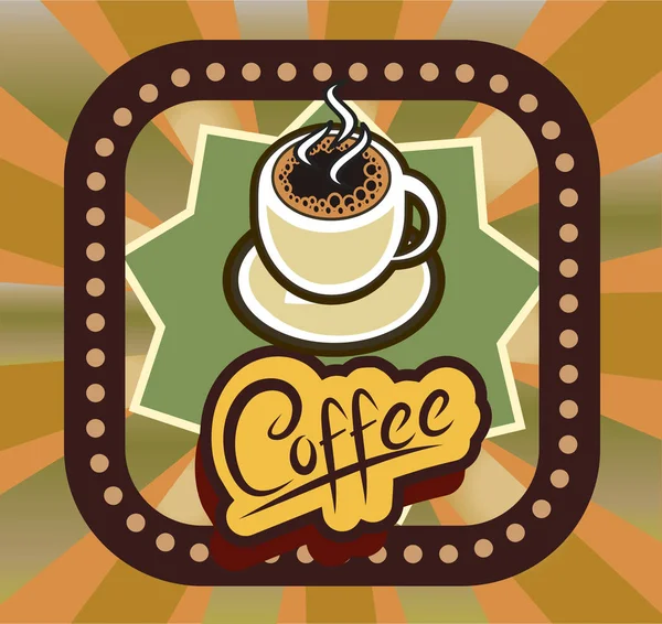 Vector banner with coffee — Stock Vector