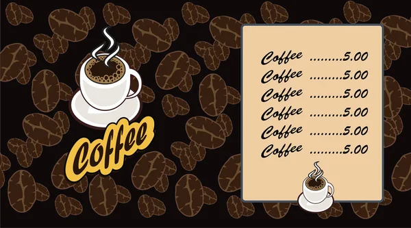 Kahve ile vektör banner — Stok Vektör
