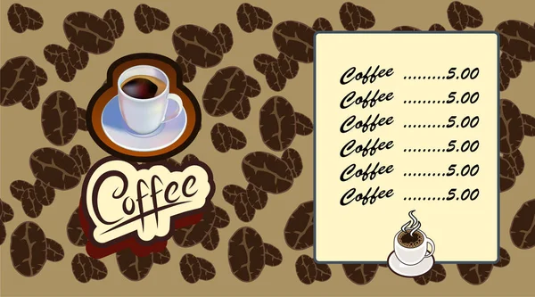 Vector banner with coffee — Stock Vector