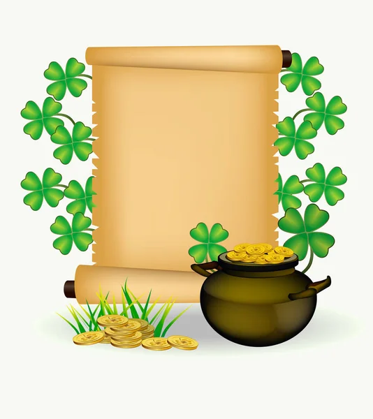 Día de San Patricio - tarjeta de felicitación vectorial — Vector de stock