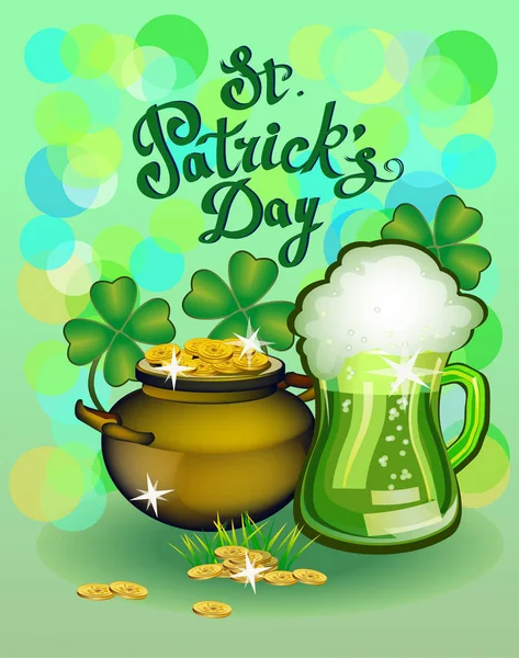 St. Patricks Day groeten. Vectorillustratie. — Stockvector