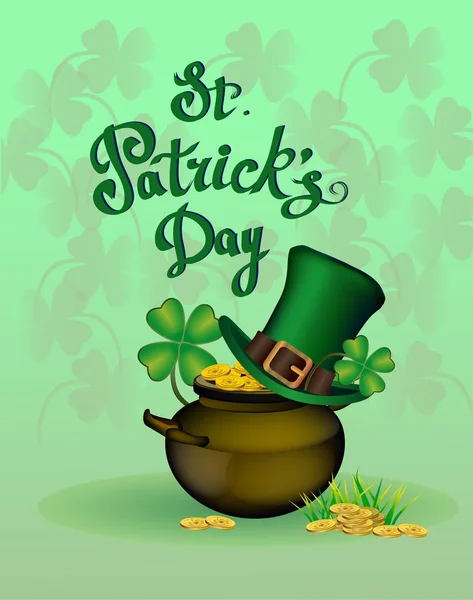 St. Patricks Tagesgruß. Vektorillustration. — Stockvektor