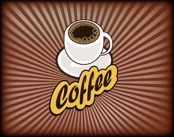 Koffie winkel illustratie ontwerp elementen vintage vector — Stockvector