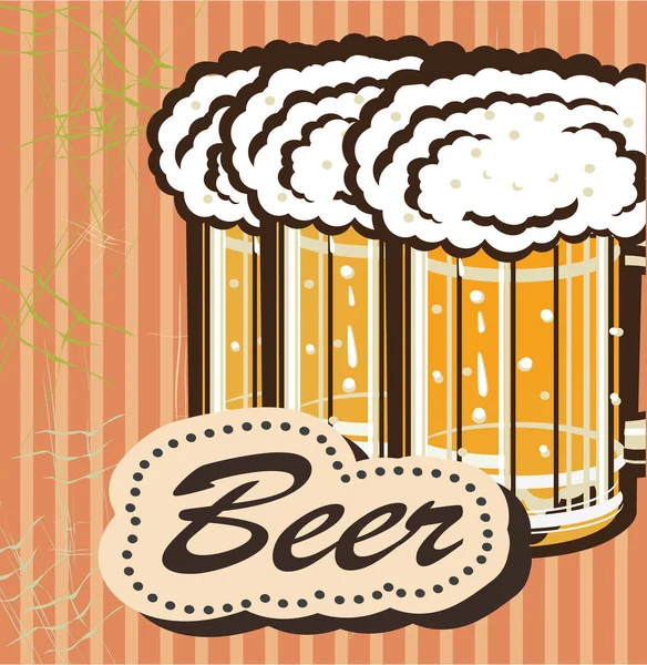 Striscioni sull'argomento con birra — Vettoriale Stock