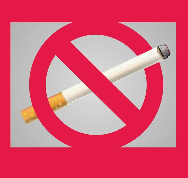 Não fumar cigarro — Vetor de Stock