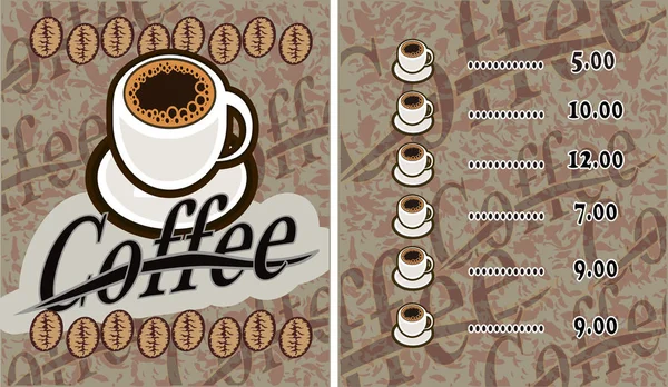 Café ilustración diseño elementos vintage vector — Vector de stock