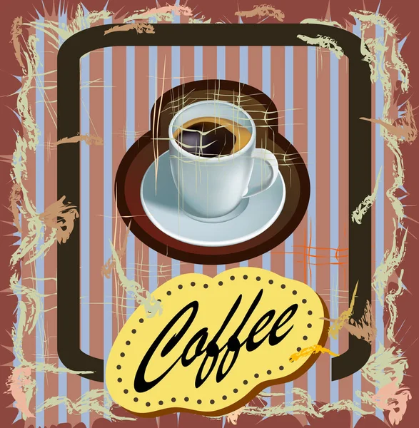 Café ilustración diseño elementos vintage vector — Archivo Imágenes Vectoriales
