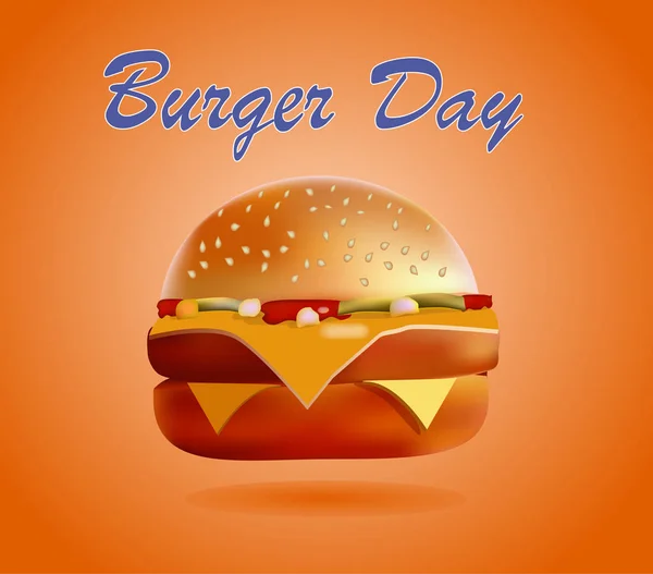Illustration vectorielle, bannière, burger, frites, cola, fast food  . — Image vectorielle