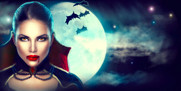 Fantasy Halloween woman portrait.