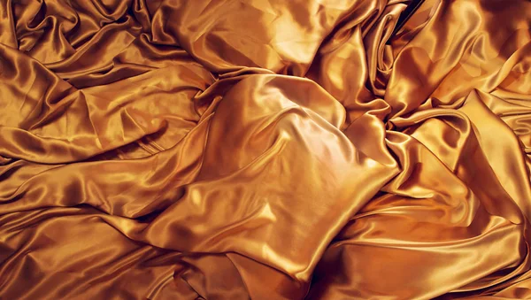 Goldener Hintergrund Aus Naturseide — Stockfoto