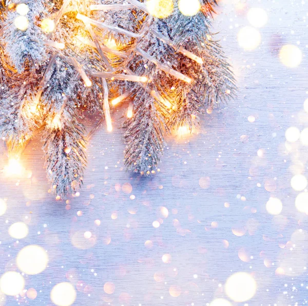 Decoración Brillante Navidad Sobre Fondo Madera Blanca — Foto de Stock