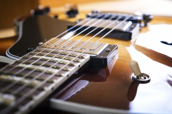 Acoustic guitar close Stock Image