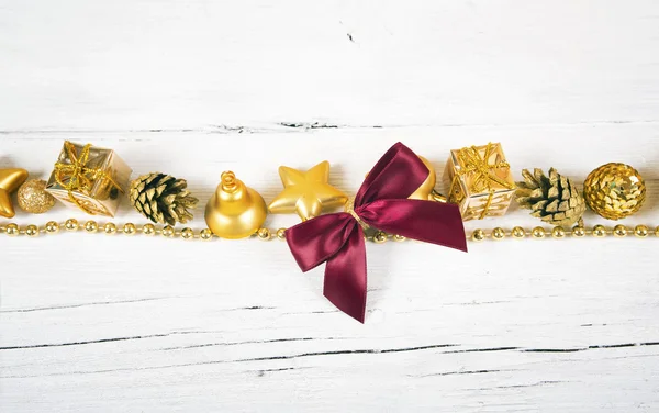 Brilliant gold baubles  like christmas decoration. — Stock Photo, Image