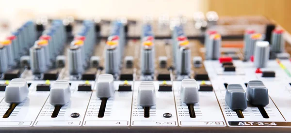 Sound music mixer control  panel.