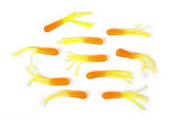 Fishing soft lure isolated on white. — Stock Photo, Image