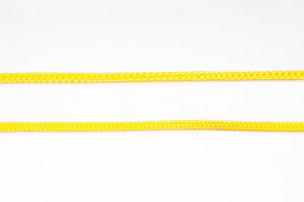 Yellow rope isolated on white — Stock Photo, Image