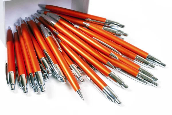 Orange pens background