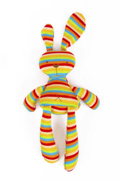 Funny  striped rabbit. — Stock Photo, Image