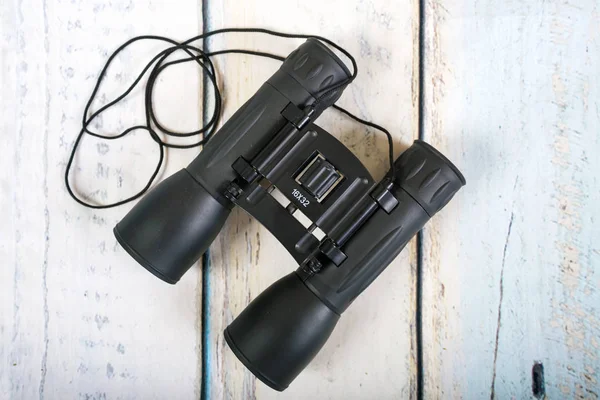 Black big binoculars — Stock Photo, Image