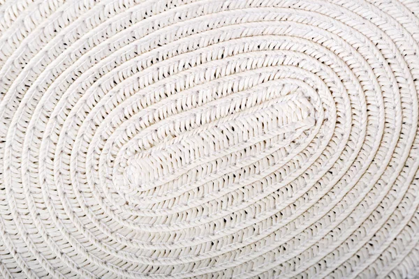 Straw Hat, Whirlpool Weave Pattern Detail — Stock Photo, Image