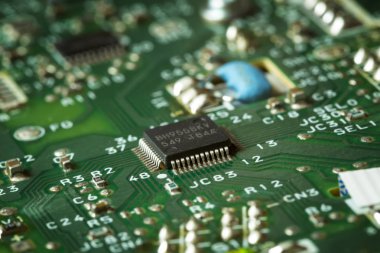 Eski yeşil bilgisayar yönetim kurulu, teknoloji detay