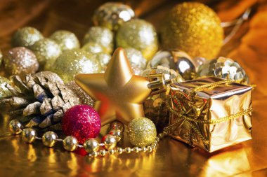 Noel altın arka plan