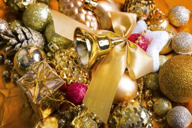 Noel altın arka plan