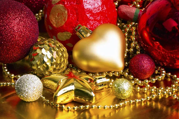 Natal fundo de ouro — Fotografia de Stock