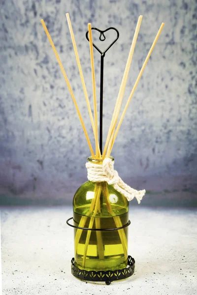 Aroma diffuser with bamboo sticks Royalty Free Stock Images