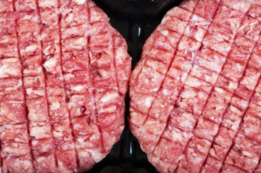 Çiğ kıymalı et Burger bifteği 