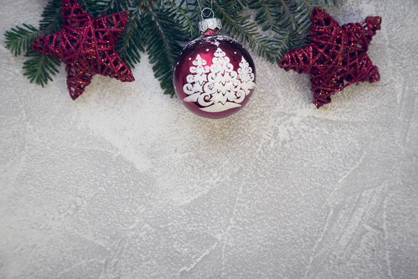 가벼운 콘크리트 크리스마스 배경 — 스톡 사진