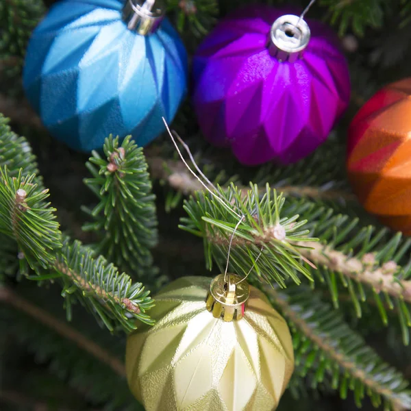 Christmas-tree with baubles — Stock Photo, Image