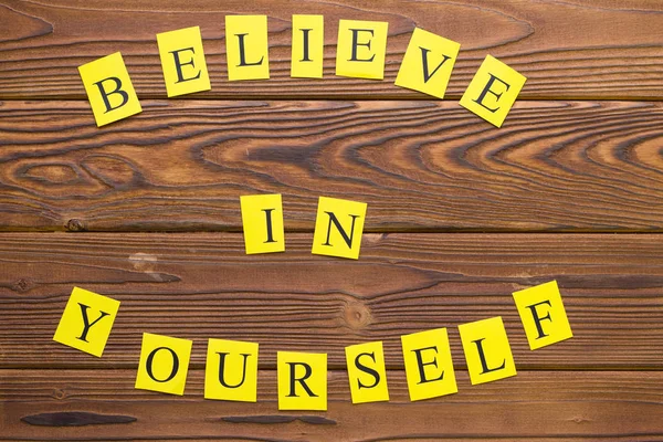 Believe in yourself printed inscription — Stock Photo, Image