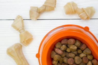 Evde beslenen hayvan yiyecek konsepti