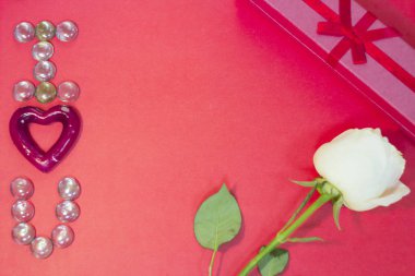 Kırmızı St.Valentines arka plan