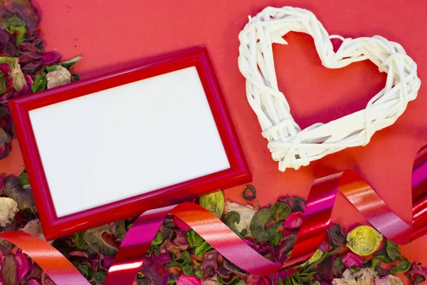 Roter st.valentines Hintergrund — Stockfoto