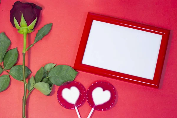 Fondo rojo de San Valentín — Foto de Stock