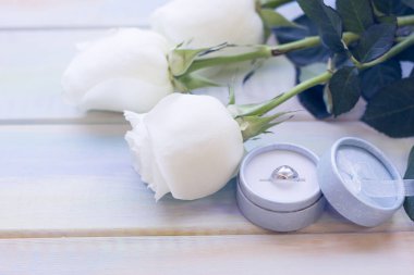 Beyaz gül ile tatil kavramı