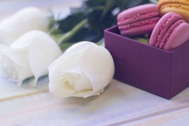 Beyaz gül ile tatil kavramı