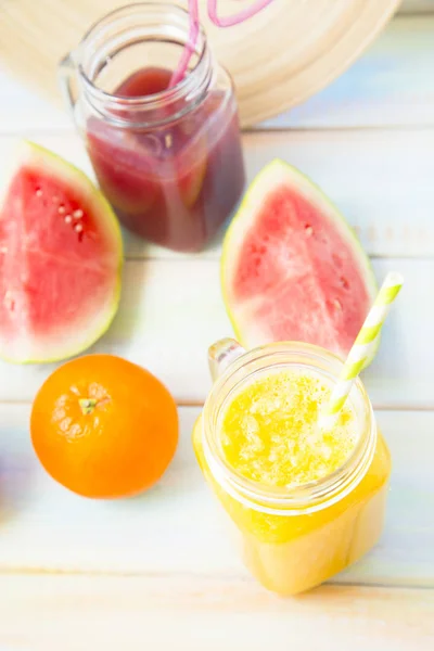 Batido de frutas frescas — Fotografia de Stock