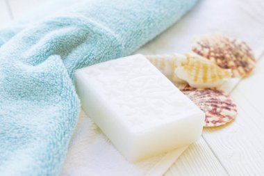 Deniz kabuğu spa konsept