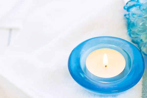 Wellness-Konzept mit blauer Blume — Stockfoto