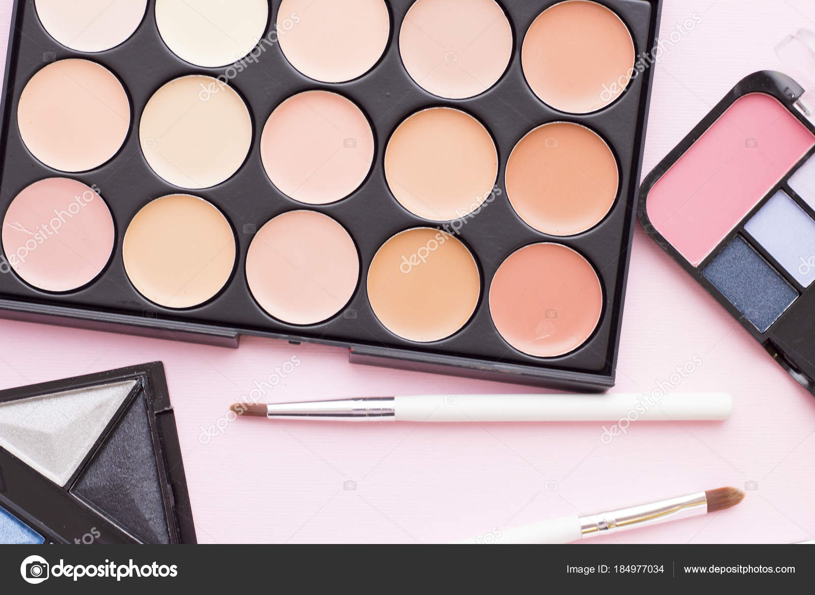 Cosmetic Products On Pastel Colors Background Stock Photo C 976photo Gmail Com 184977034