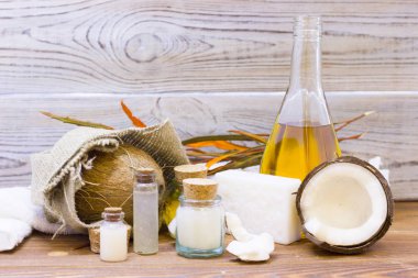 Hindistan cevizi spa sağlık kavramı