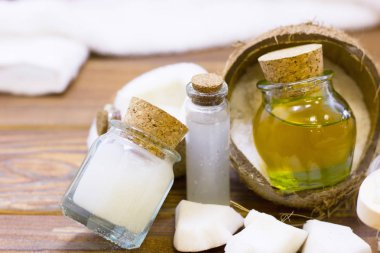 Hindistan cevizi spa sağlık kavramı