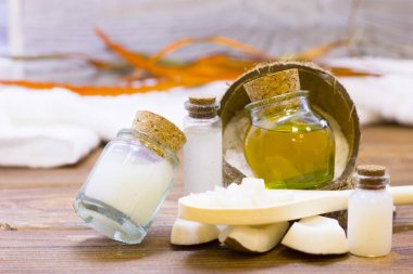 Hindistan cevizi spa sağlık kavramı