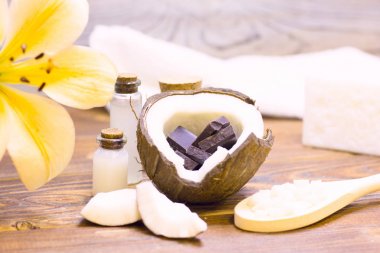 Hindistan cevizi spa sağlık kavramı